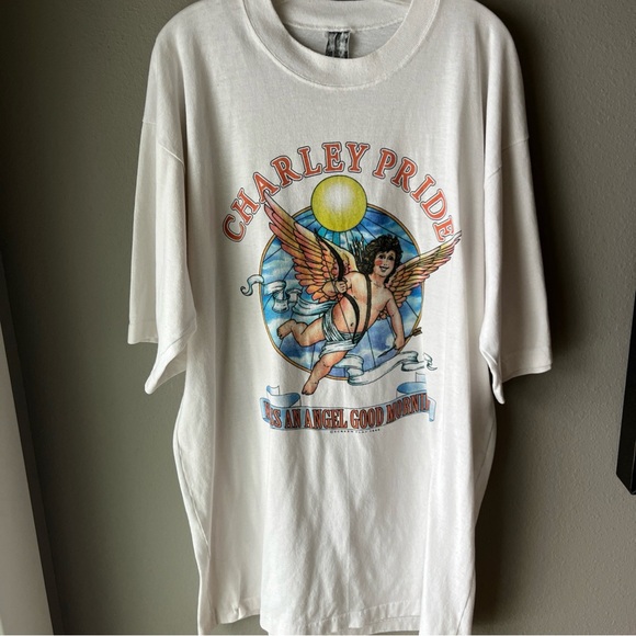 Other - Vintage Charley Pride Graphic T-shirt/Sleep Shirt Kiss An Angel Goodnight XXLT